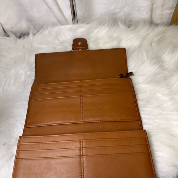 Coach Brown and Tan Monogram Clutch - Picture 5 of 9